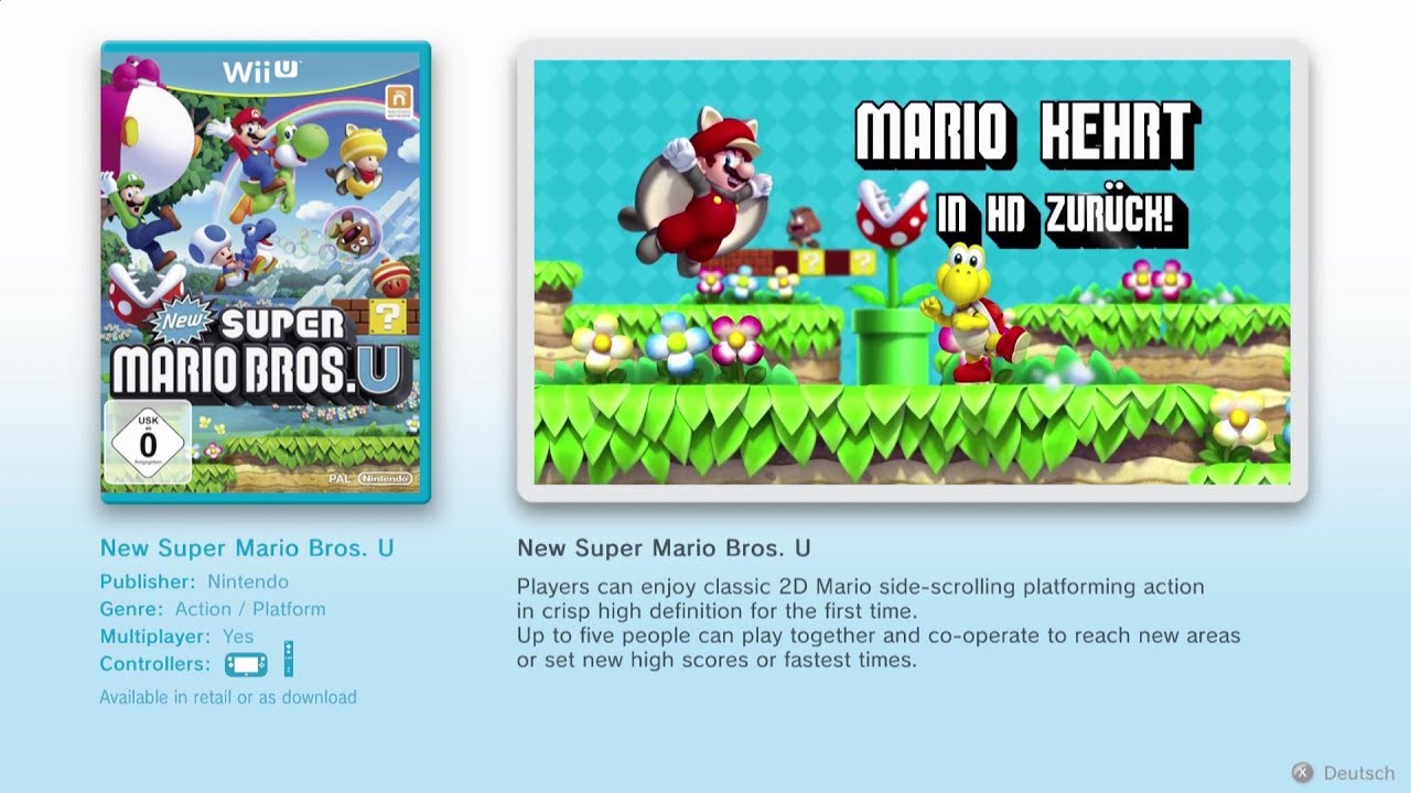 New Super Mario Bros  INTERACTIVE DEMO Game Play (Wii U Kiosk Unit)