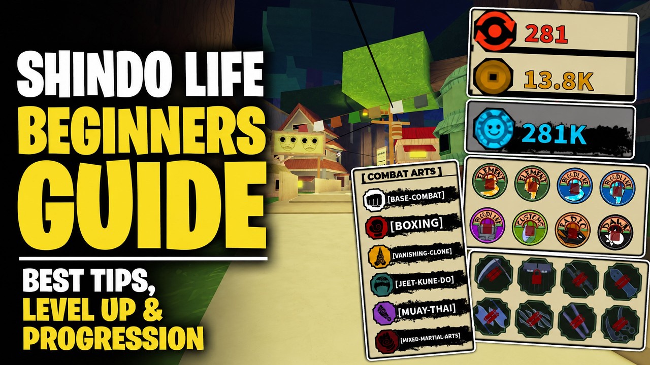 SHINDO LIFE BEGINNERS GUIDE (BEST TIPS, LEVEL UP & PROGRESSION) Roblox