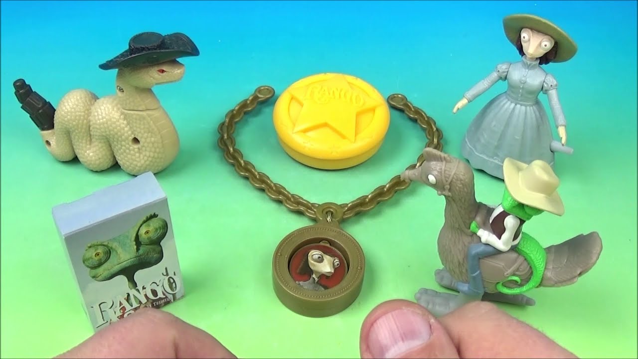2011 RANGO SET OF 6 BURGER KING MOVIE COLLECTIBLES VIDEO REVIEW