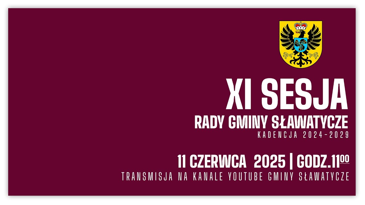 XI sesja Rady Gminy Sławatycze - 11 czerwca 2025 godz. 11.00