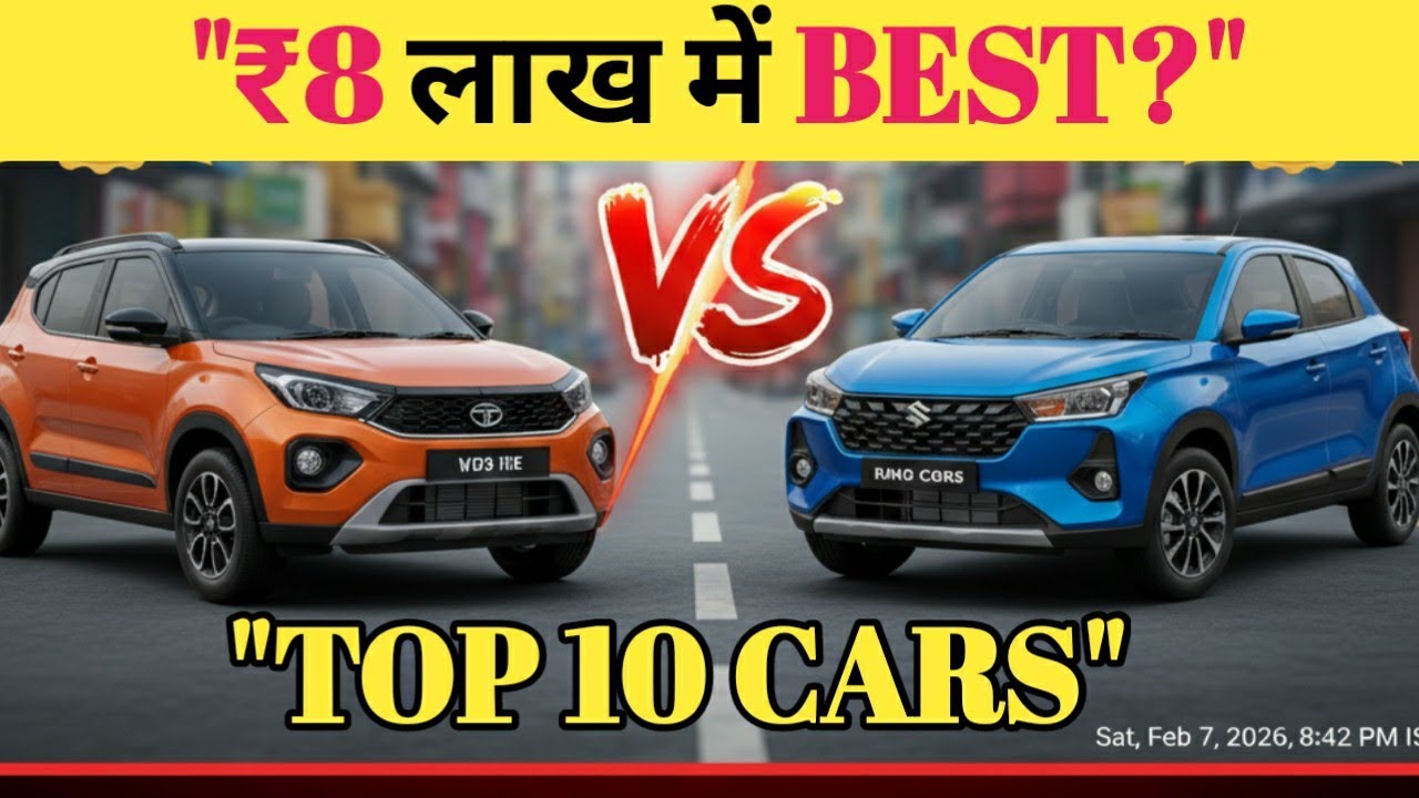 Top 10 Best Cars Under ₹8 Lakh in India 2026 | बेस्ट माइलेज, फीचर्स और सेफ्टी! 🔥