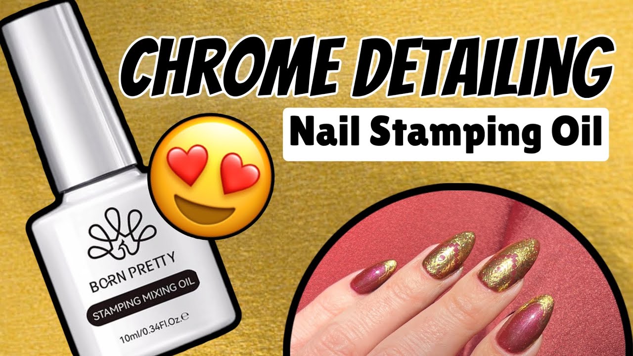 Детализация хрома с помощью масла Born Pretty Stamping Mixing Oil