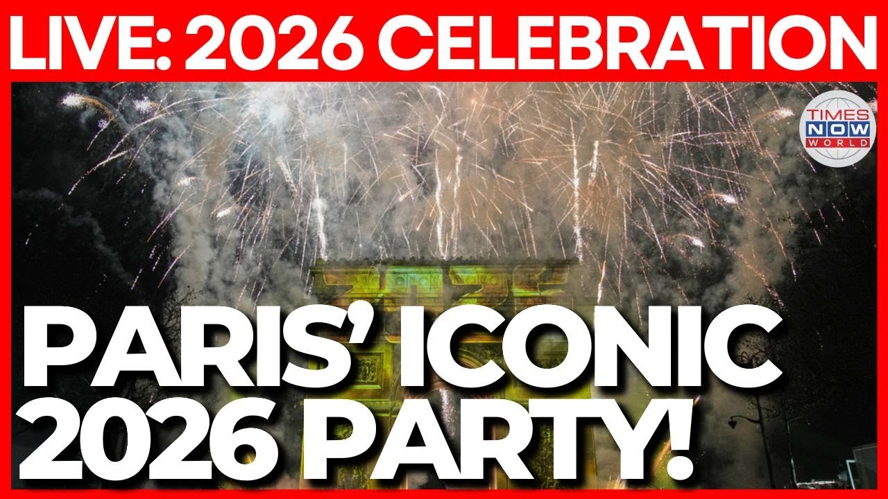 LIVE: Paris Welcomes 2026! Spectacular Arc de Triomphe Fireworks & Light Show | Times Now World
