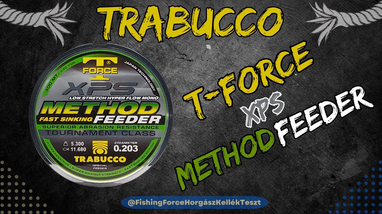 Trabucco T Force XPS Method Feeder 0,203mm monofil horgász zsinór teszt #trabucco #monofil #feeder