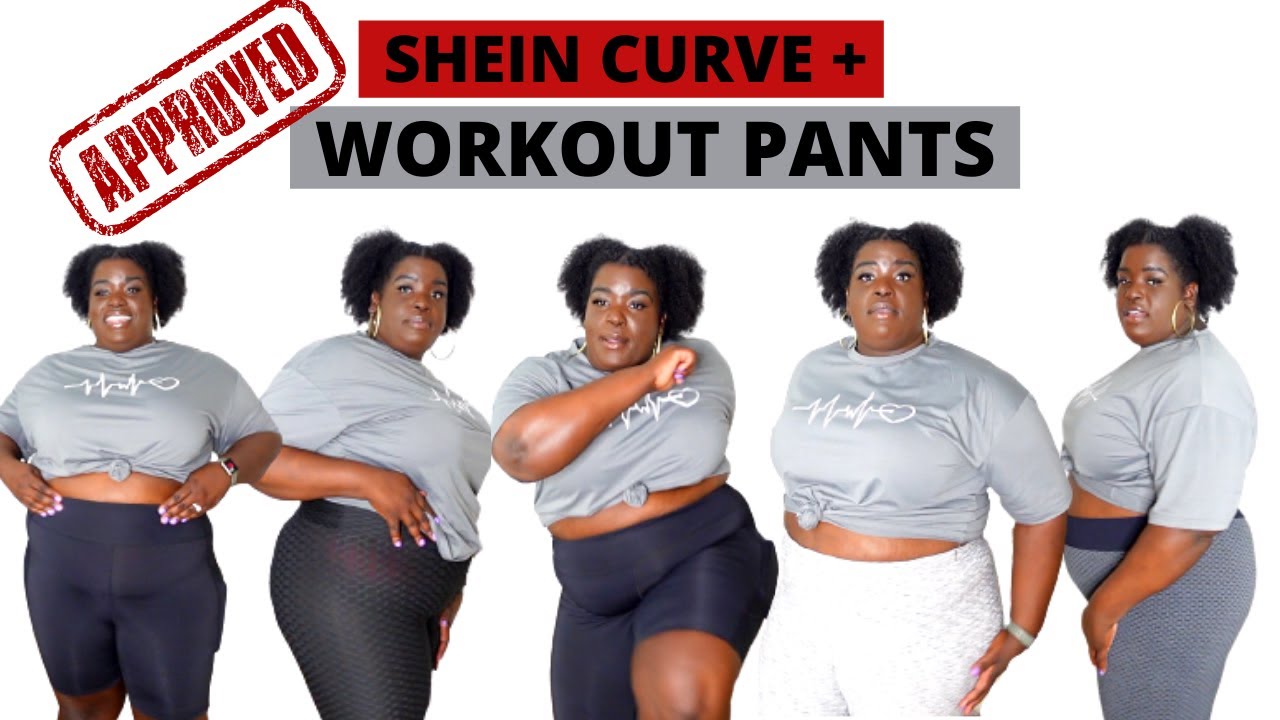 Shein PLUS SIZE Activewear Bottoms | Shein Plus Workout Pants Try on Haul #sheinplus #plussizehaul