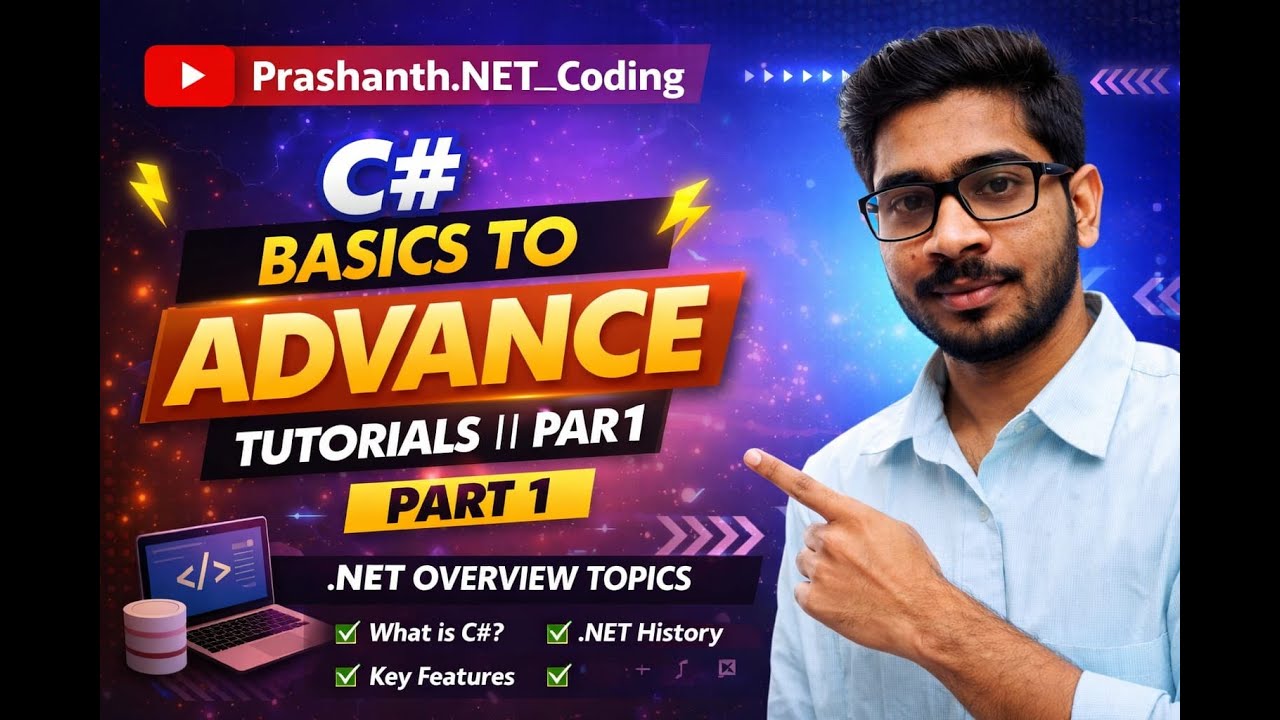 C#  Overview Basics to Advance Tutorials || Part1|| .NET  | @Prashanth.NET_Coding