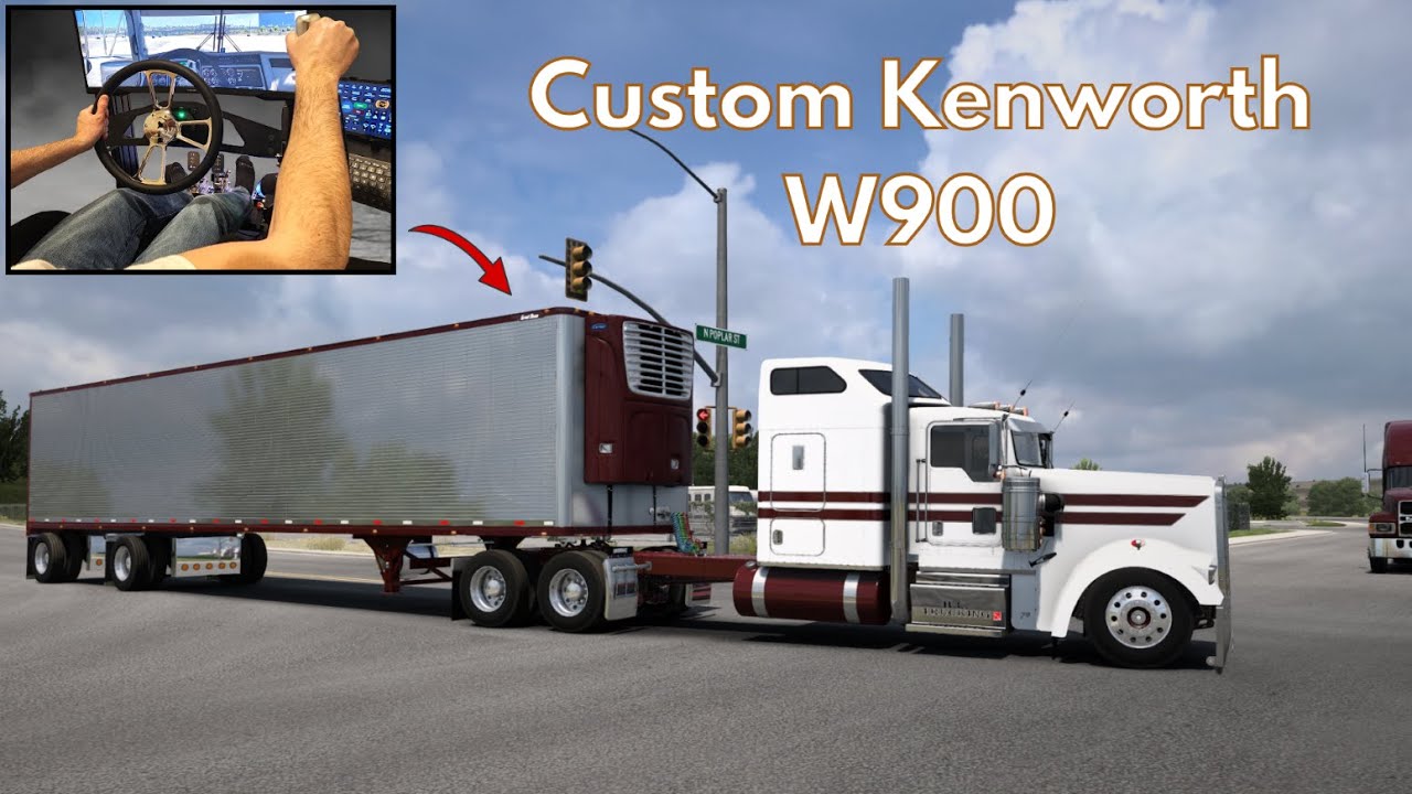 Stretched Kenworth in Heavy Traffic - (Cummins Power) - Custom Great Dane - American Truck Simulator