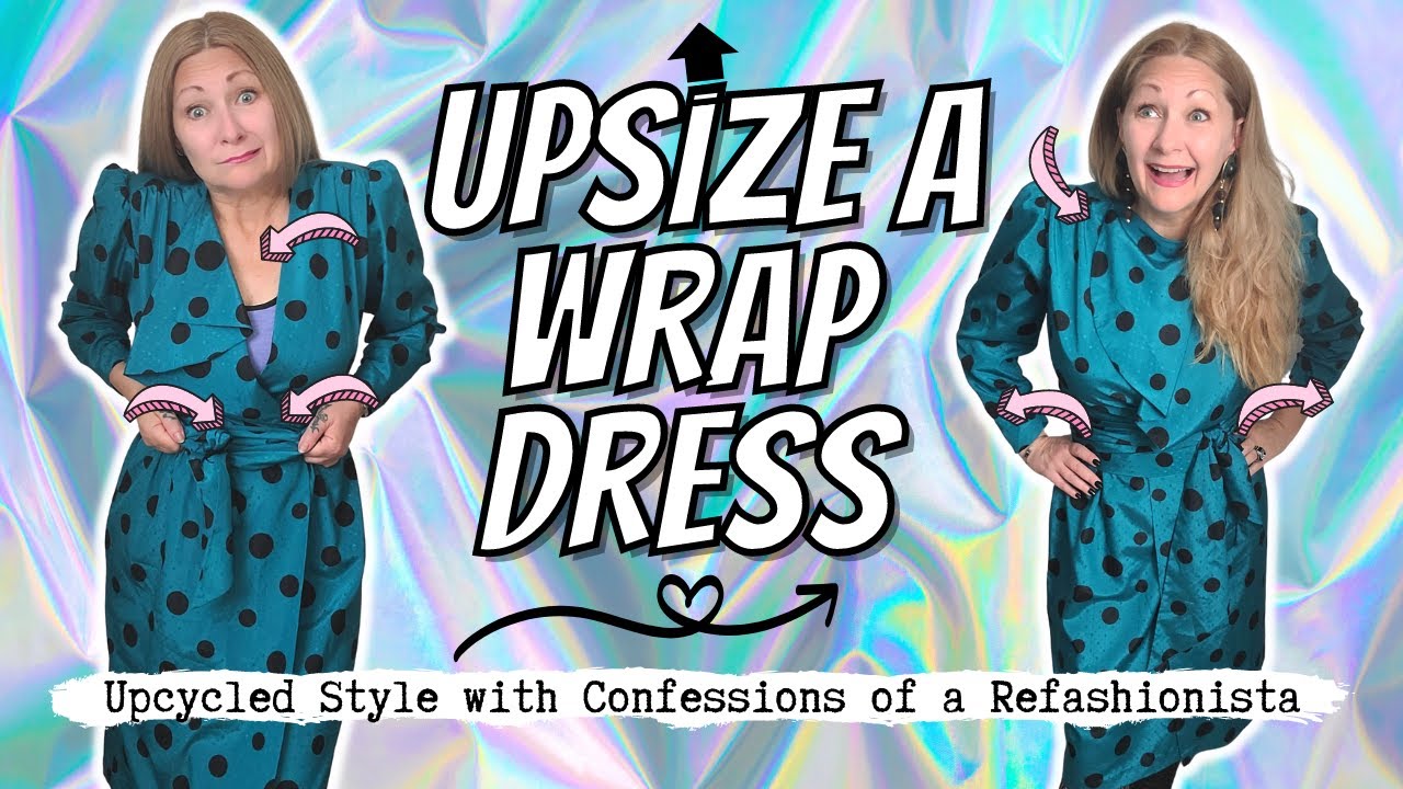 Thrift Flip: How To Make a Wrap Dress Bigger - Easy Hand Sewing