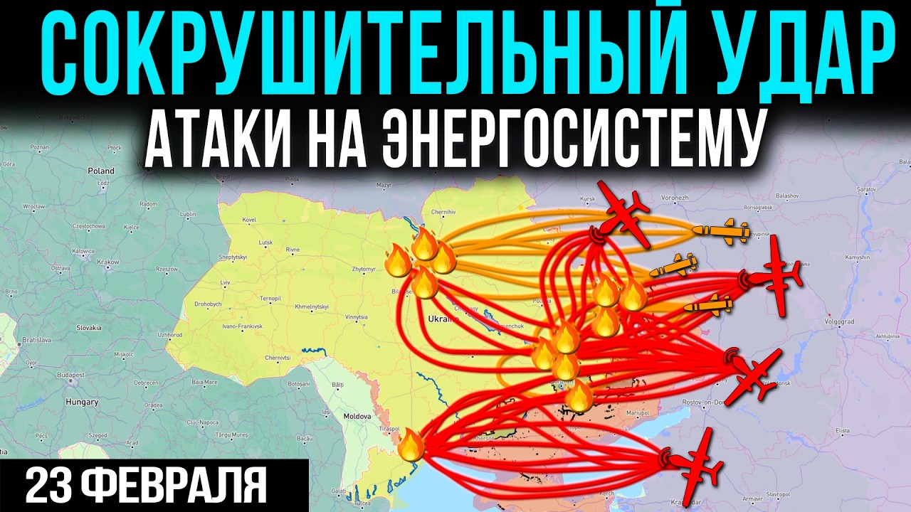 ЭНЕРГЕТИКА В ОГНЕ 💥Шанс на мирные переговоры? 🤝Сводки фронта 23.02.2026