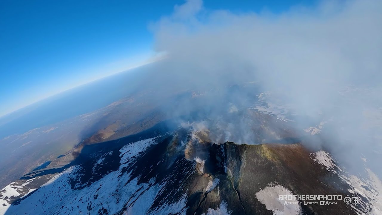 Etna Summit Craters Cruising  - Drone footage 4K