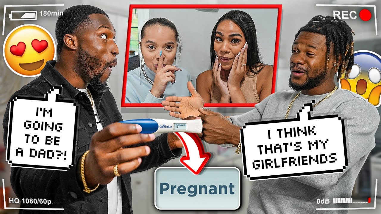 Leaving Out A POSITIVE PREGNANCY TEST For Our Boyfriend's To See..*cute reaction*