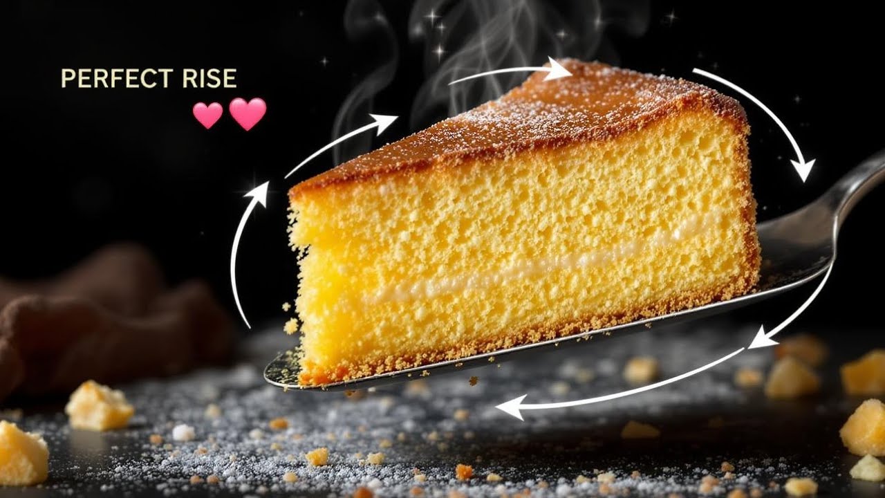 Homemade Sponge Cake 😍 Soft Crumb and Even Rise