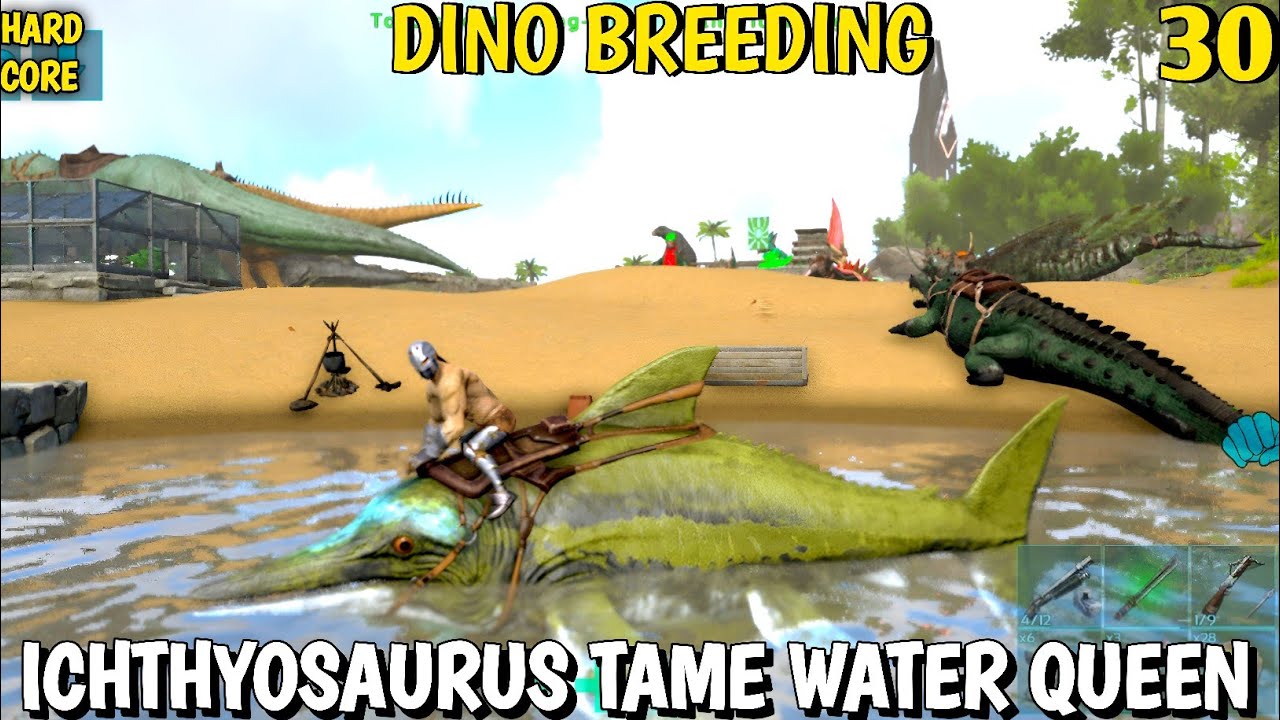 ICHTHYOSAURUS TAME & MEGATHIRIUM BREEDING AT LOW LEVEL | ARK ULTIMATE MOBILE EDITION | EP #30