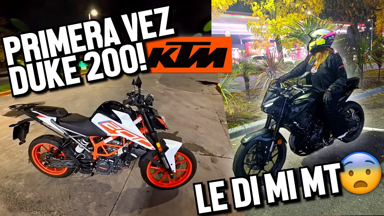 NIGHT RIDE, MT 03 VS KTM DUKE 200 A TODO RITMO!🚀🏍 (PURE SOUND)