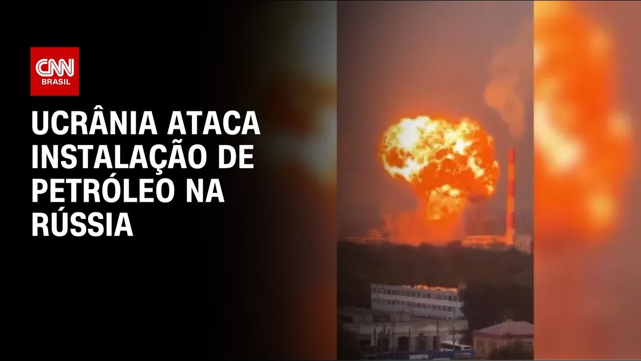 Ucrânia ataca instalações de petróleo e campo militar na Rússia | AGORA CNN