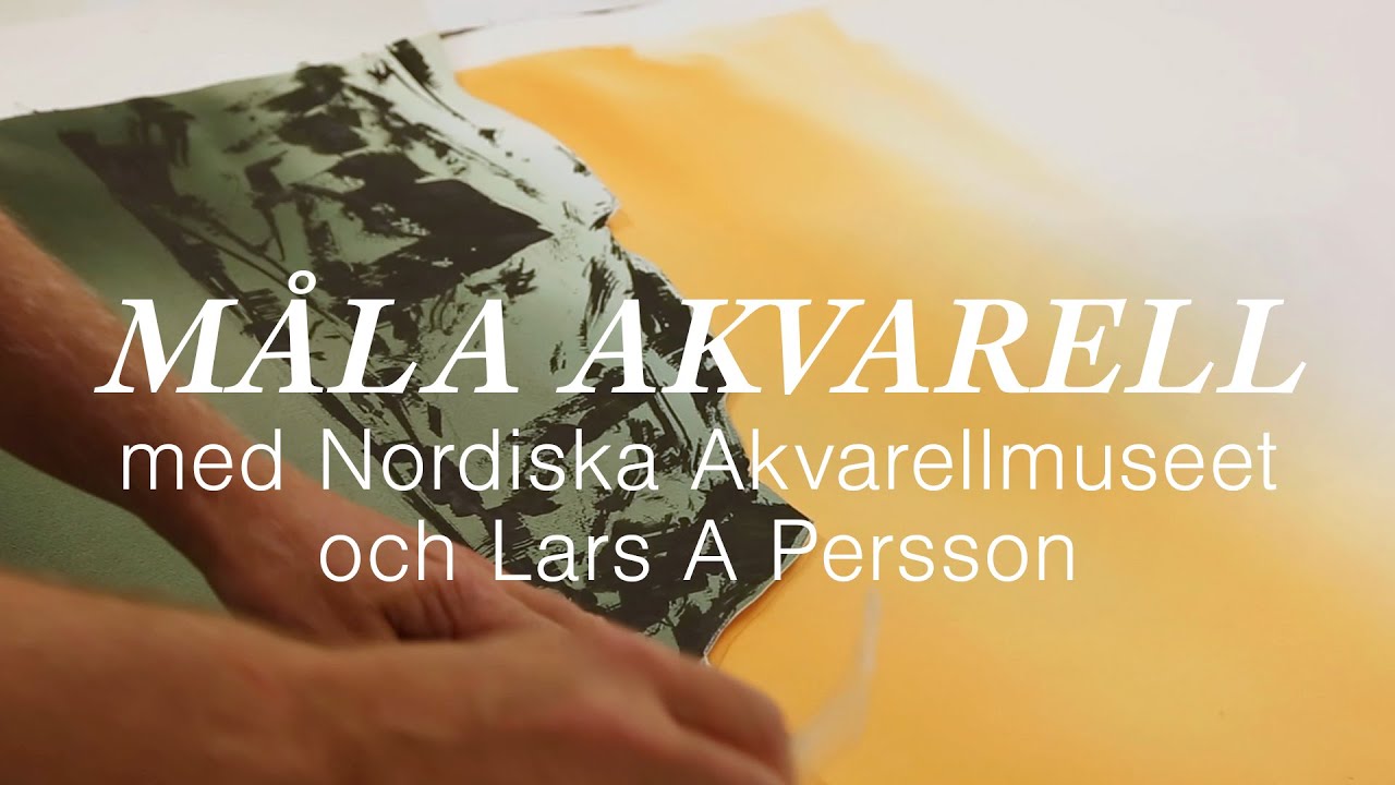 Måla akvarell med Lars A Persson och våga experimentera med collage (sv audio, eng subs)