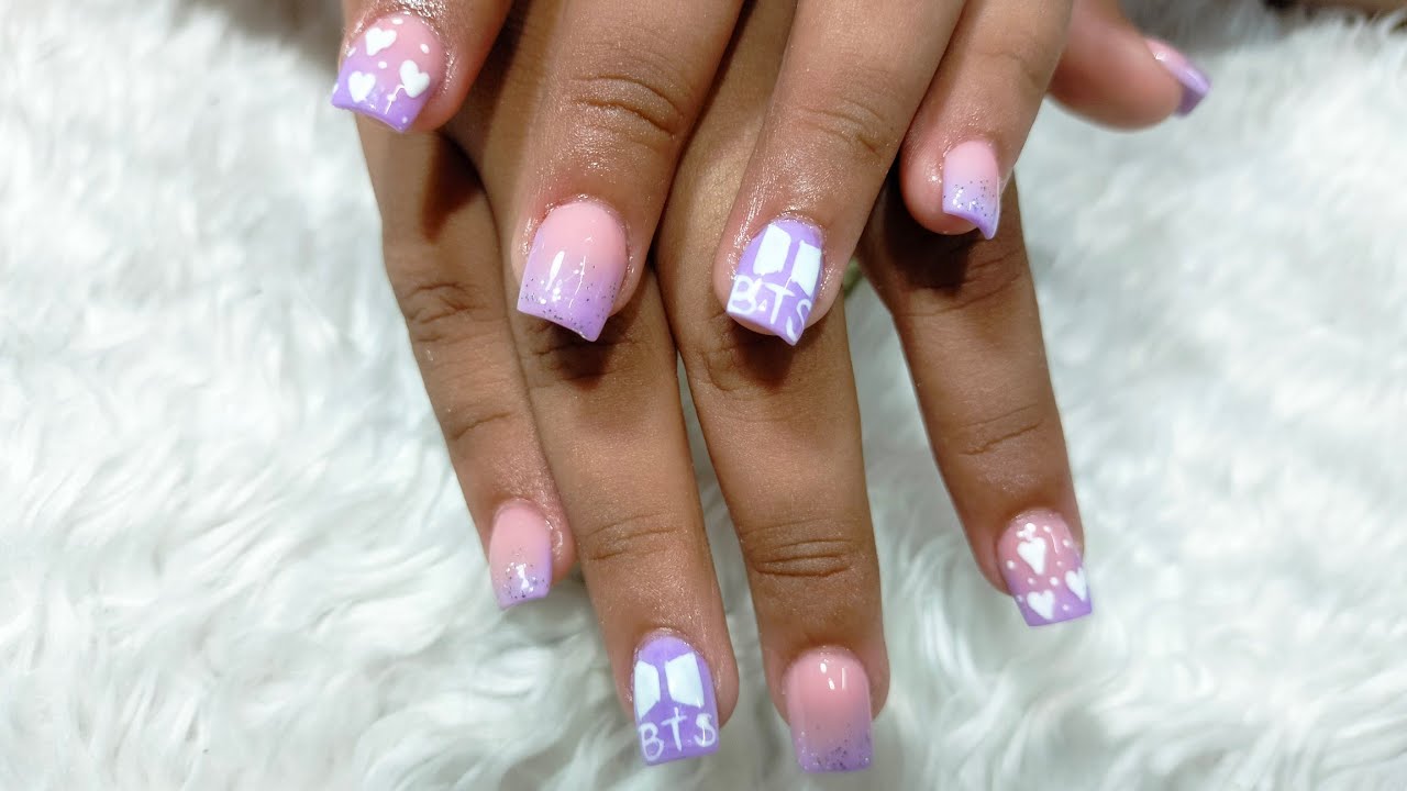 Una clienta muy difícil de atender😢 Uñas para niña de BTS