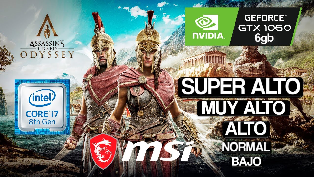 Assassin's Creed: Odyssey - GTX 1060 6gb + i7-8750H | 1080p | Laptop Gamer MSI GL63 | Benchmark