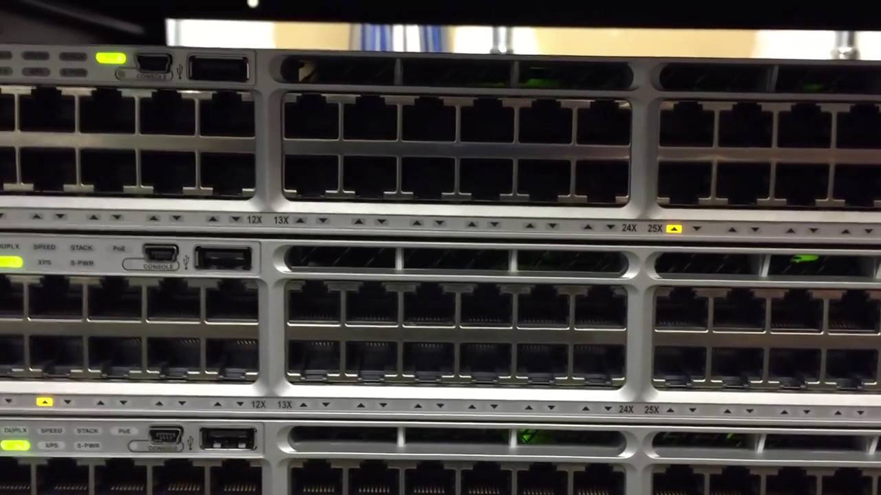 High level Cisco Catalyst 3850 switch stack.  port1t.ru