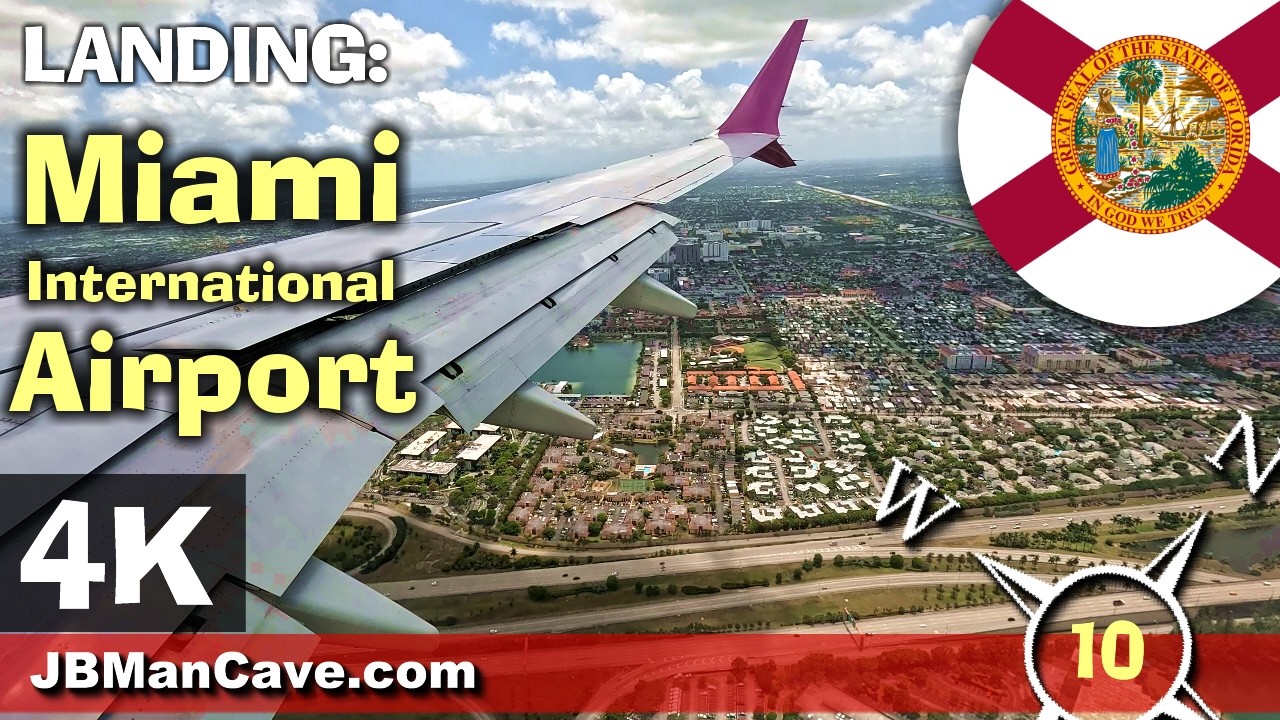 TRINI PLANE LANDING in MIAMI INTERNATIONAL AIRPORT Florida USA JBManCave.com