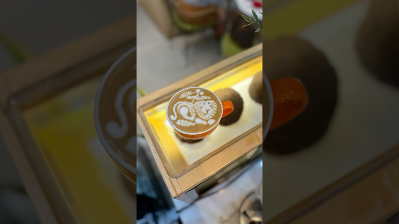Latte art (Lion🦁)  #latteartphilippines #latteart #coffeelatteart #barista