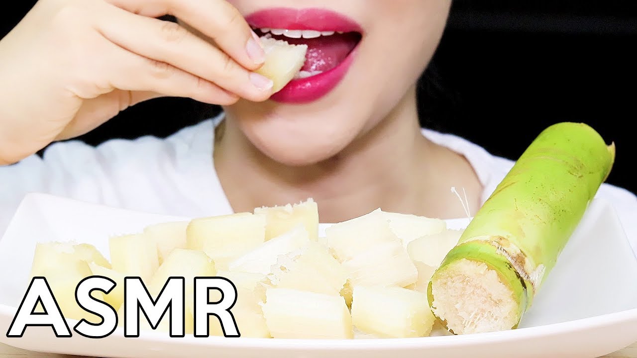 ASMR SUGAR CANE Eating Sounds 사탕수수 리얼사운드 먹방