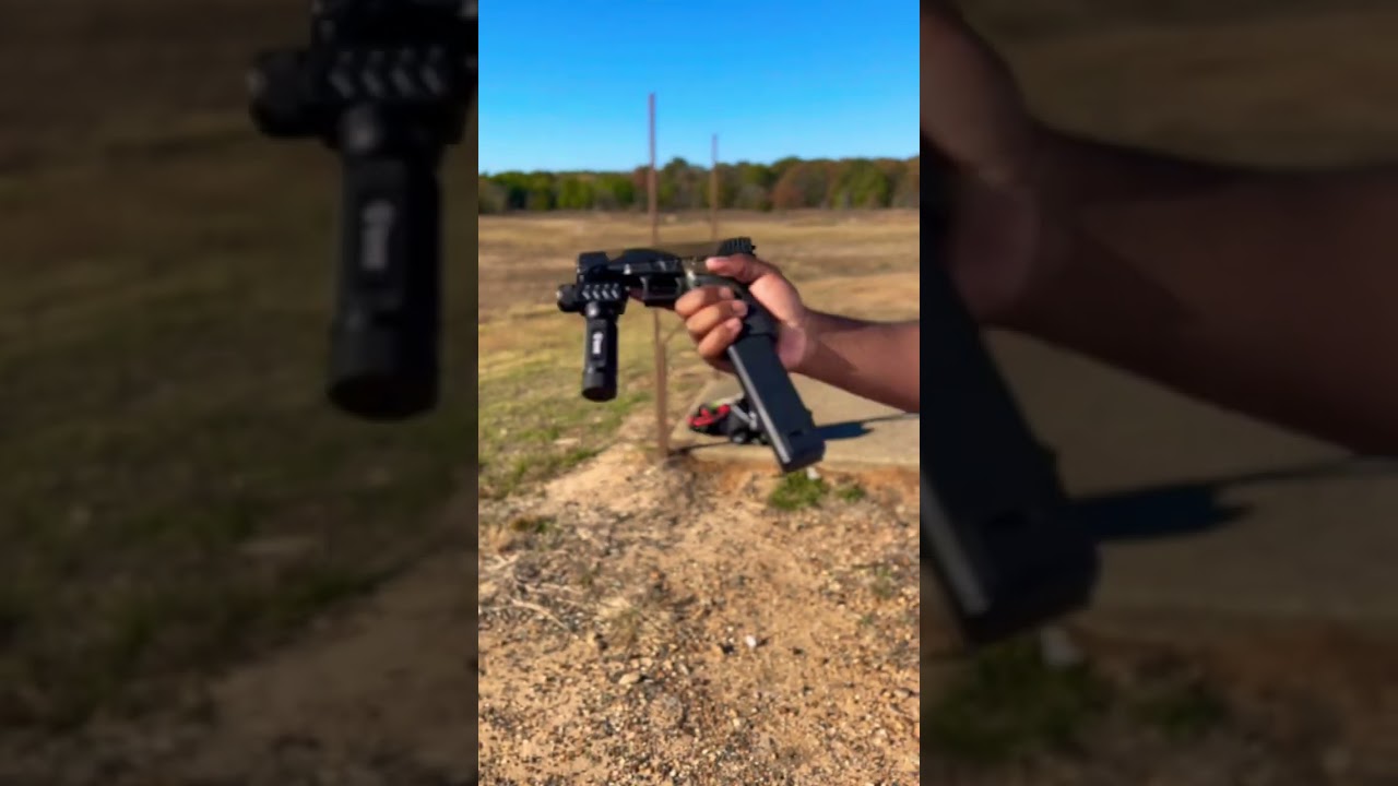 Shooting Custom Glock 21 w/ 30rd mag #glock #glock21 #krissvector #magdump #foryou #explore
