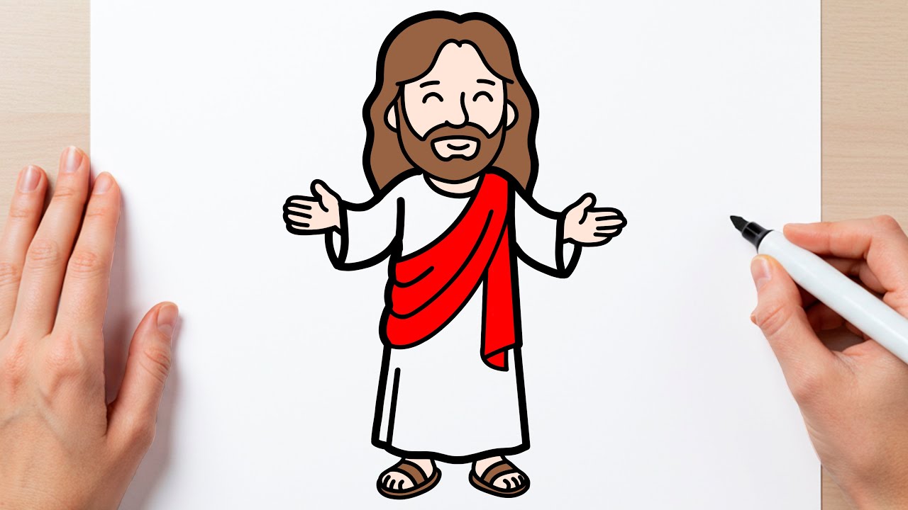 COMO DESENHAR O JESUS CRISTO FÁCIL PASSO A PASSO