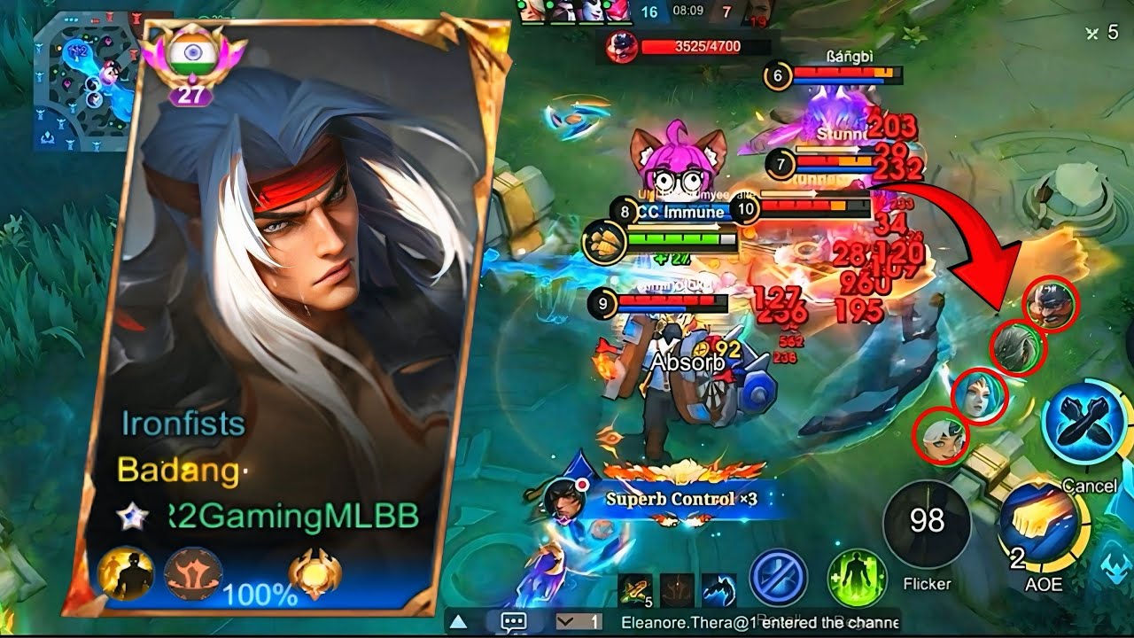 REVAMPED BADANG GAMEPLAY BURST DAMAGE SOLO RANK 💪| badang best build and emblem 2026 🔥