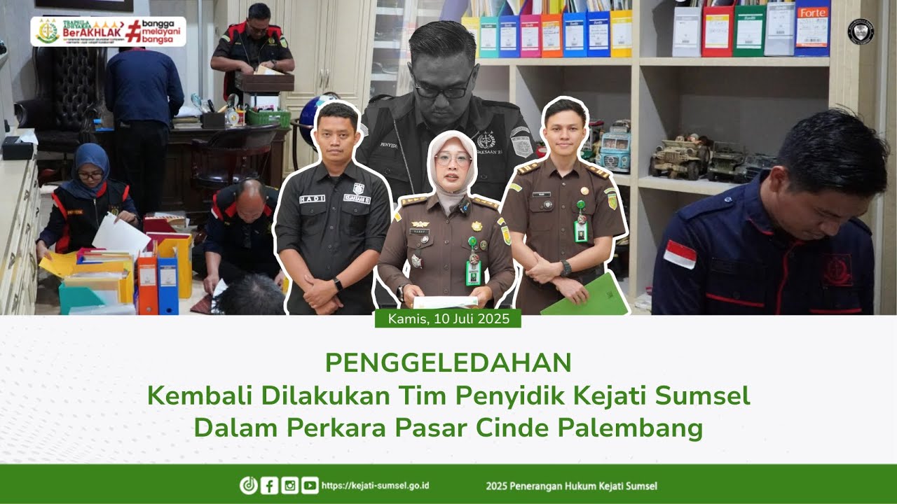 PENGGELEDAHAN KEMBALI DILAKUKAN TIM PENYIDIK KEJATI SUMSEL DALAM PERKARA PASAR CINDE PALEMBANG