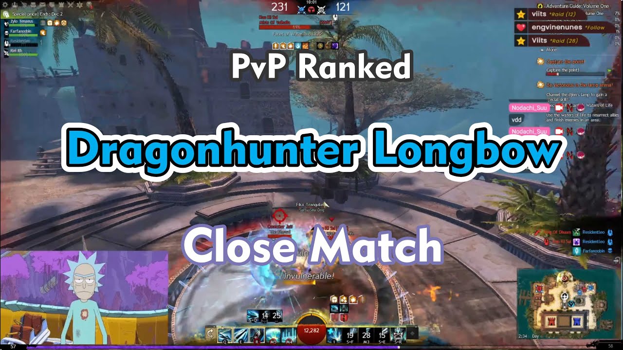 Dragonhunter Longbow Sword Shield Power Trap Close Match PvP Ranked - Guild Wars 2