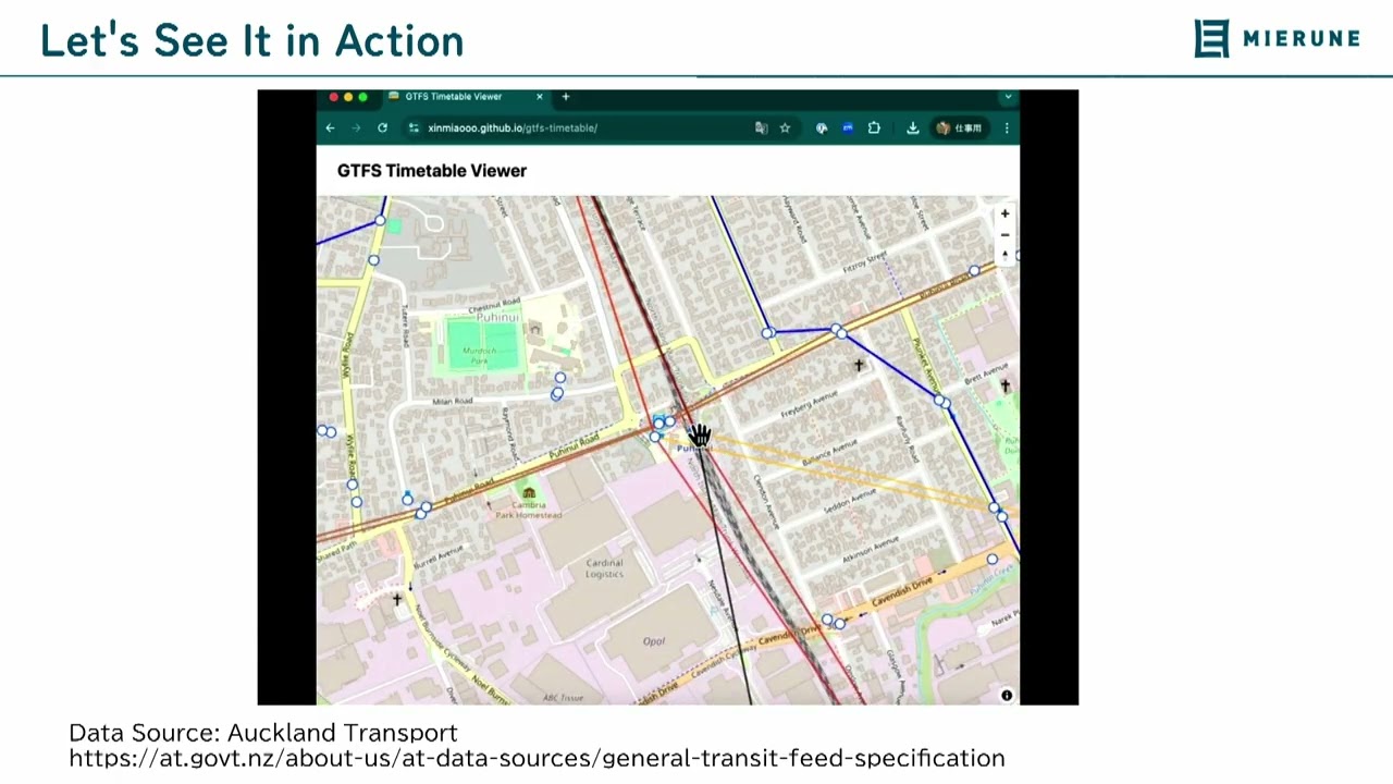 FOSS4G 2025 | Make It Easier to View GTFS : Building a GTFS Timetable Viewer with SvelteKit