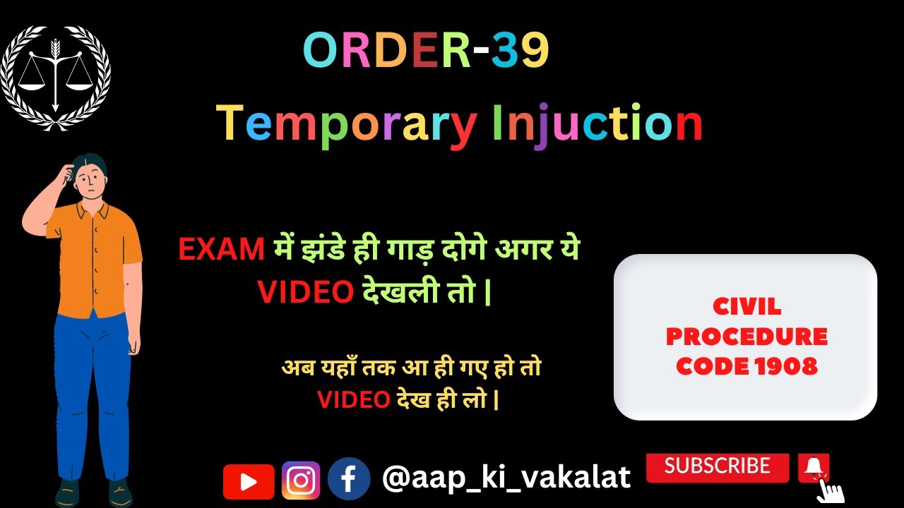 Order 39 | Temporary Injunction cpc
