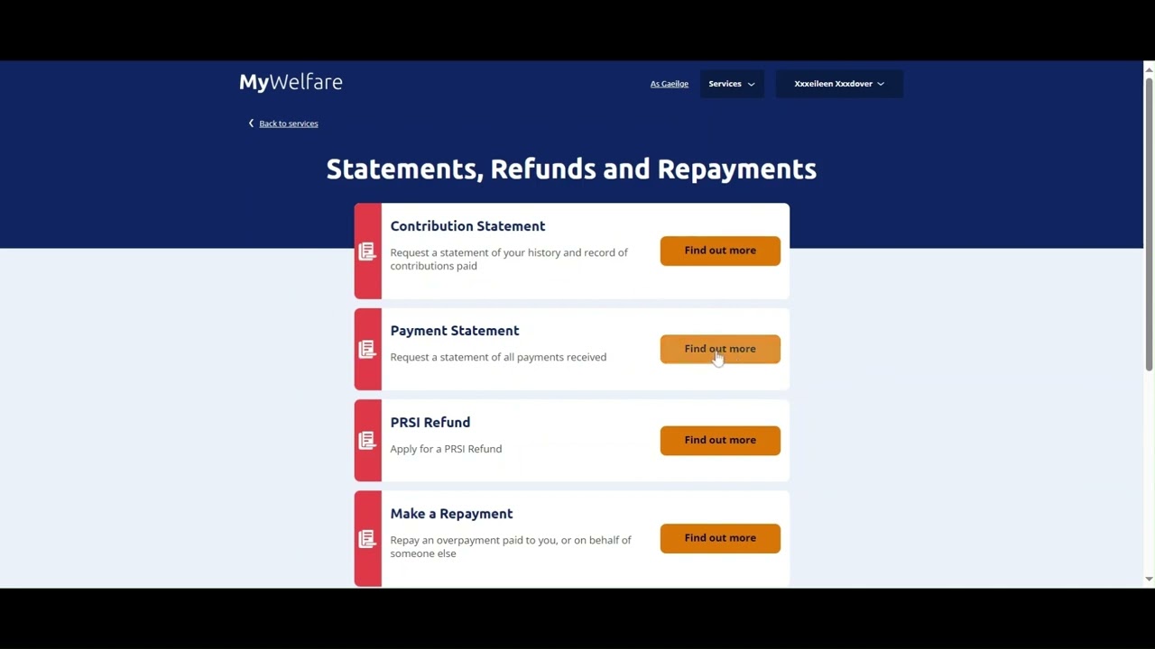 How to get a Payment Statement on MyWelfare