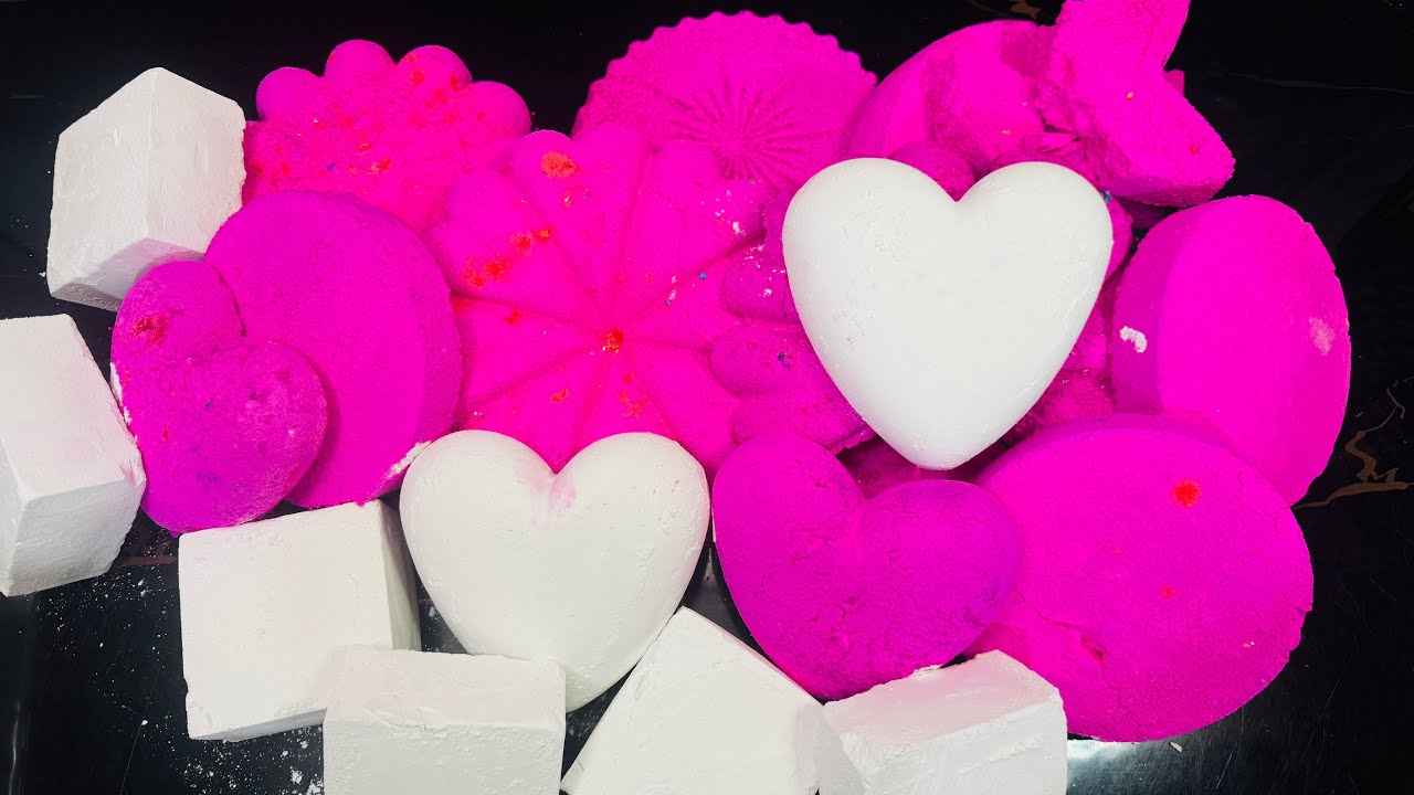 CC Pink Fluffy Dyed Chalk ASMR Crush | Crispy Reform Satisfying Chalk ASMR Crush 