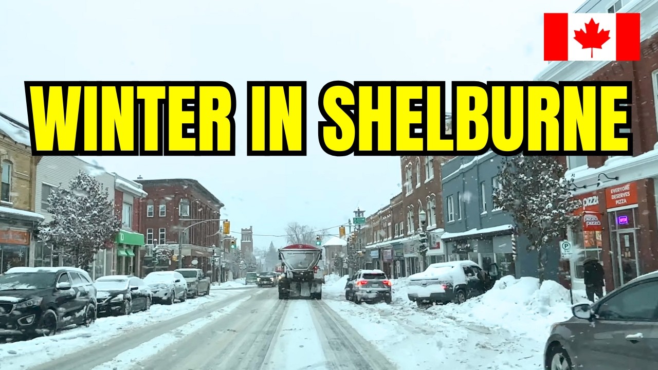 Snowy Drive Thru Shelburne Ontario Canada