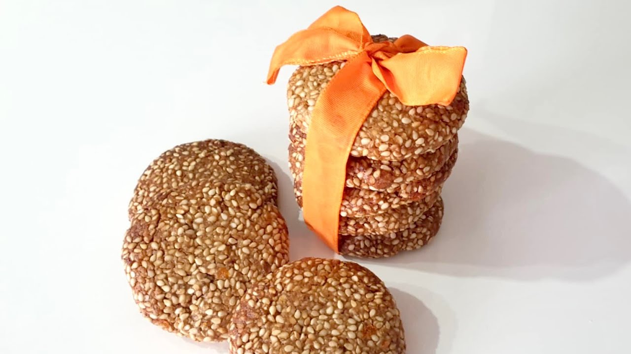 Biscuits Healthy au Sésame – 2 Versions Gourmandes : Cannelle & Orange 🍪✨ (Sans sucre, sans farine)