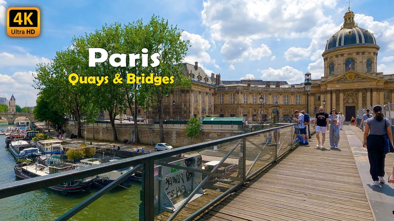🇫🇷 Paris, Quays & Bridges, Part 1, Rive Gauche, Amazing Walking Tour [4K/60fps]
