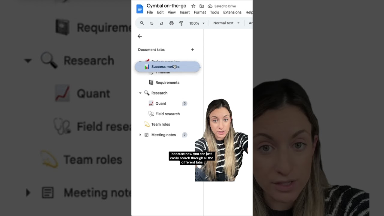 Новая функция Google Docs: ВКЛАДКИ