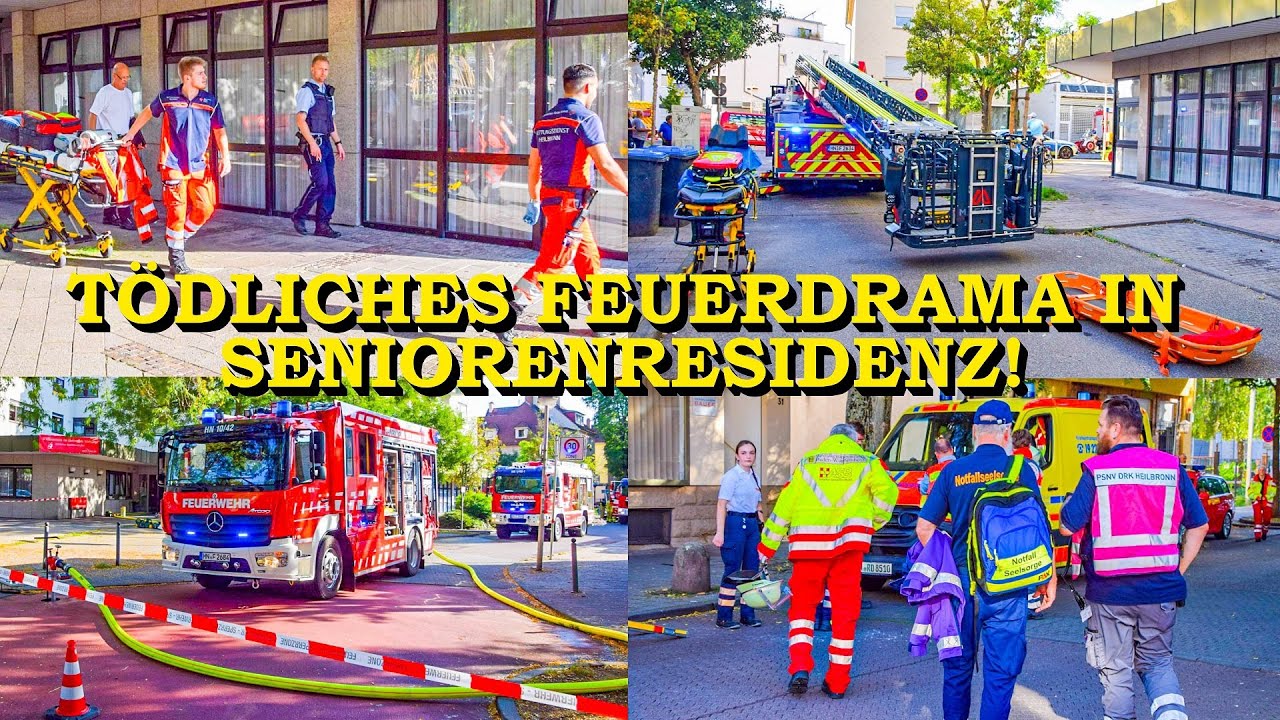 +++ TÖDLICHES FEUERDRAMA IN SENIORENRESIDENZ +++ (MANV) FEUERWEHR HEILBRONN | GROSSEINSATZ | SEG