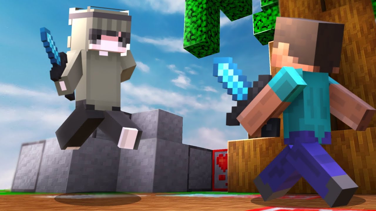 1v1 Between Two Complete Strangers in SkyWars!