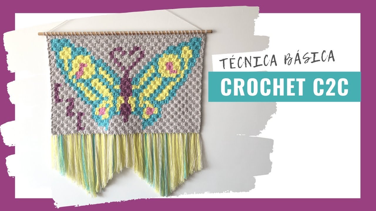 💟 TÉCNICA básica de CROCHET C2C o corner to corner en español