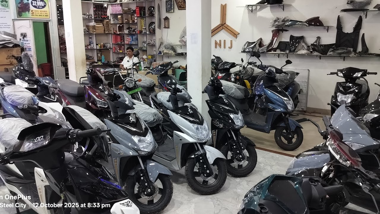 #NIJ AUTOMATIVE #SHOWROOM #CHIRA CHAS #DETAIL REVIEW #NEW MODELS #BOKARO #JHARKHAND #NIJ SCOOTY #EV