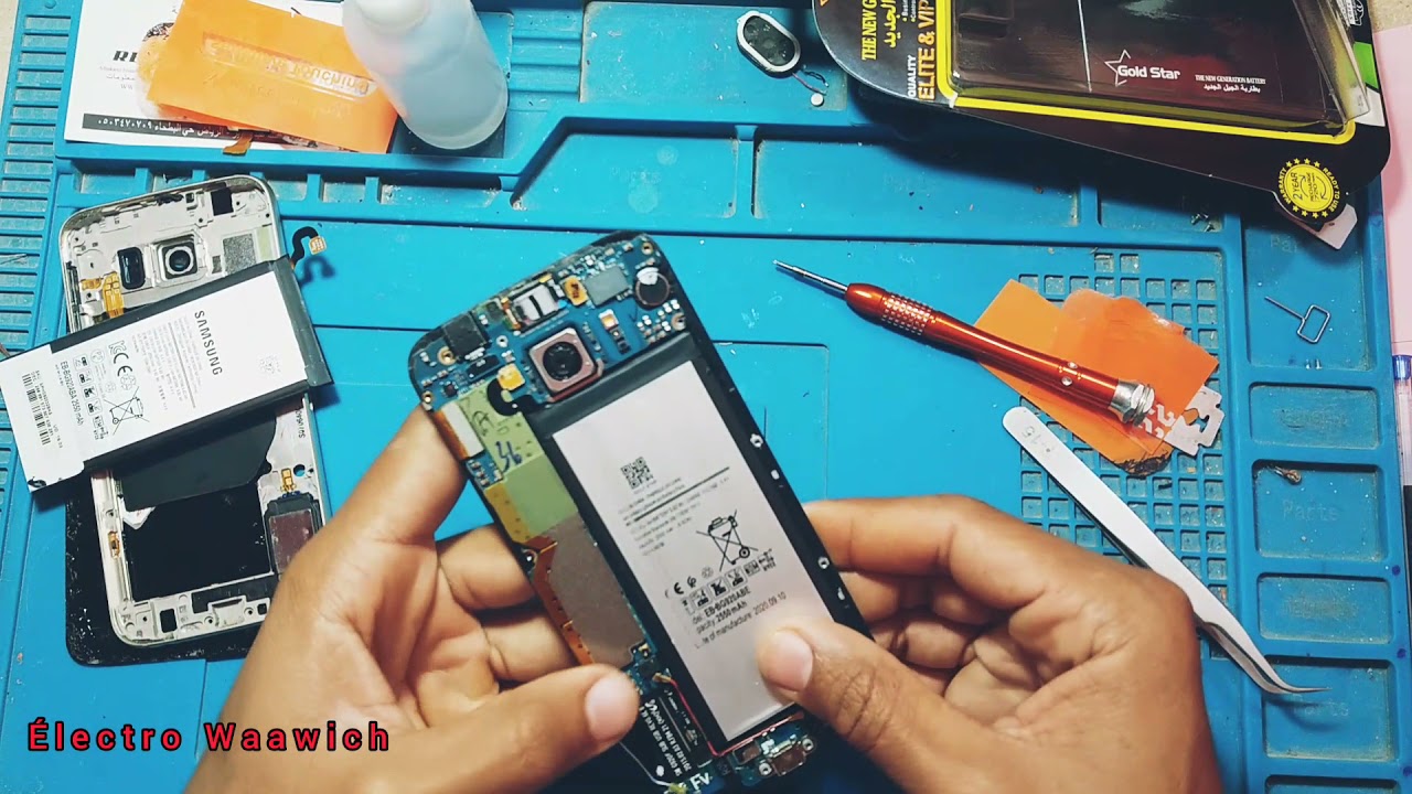 فك واستبدال بطارية هاتف Samsung S6