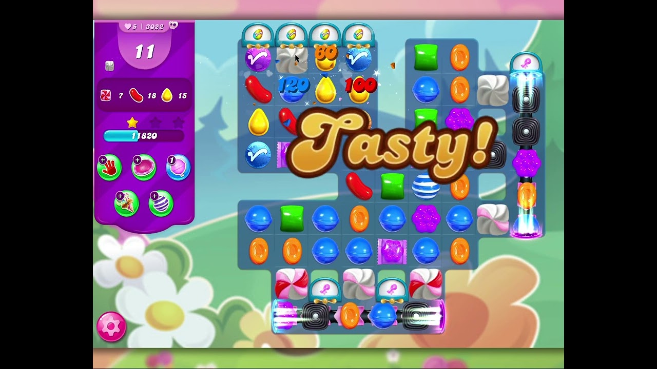 Candy Crush Saga Level 3022 step by step