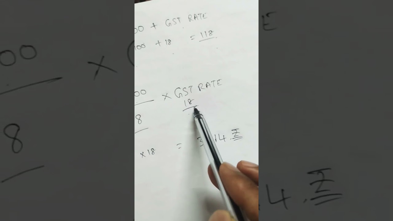 HOW TO CALCULATE GST ?