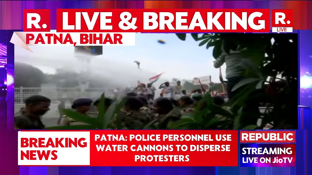 Patna LIVE: Protesters BREAK Barricades, Police Use Water Cannons | March to Raj Bhawan