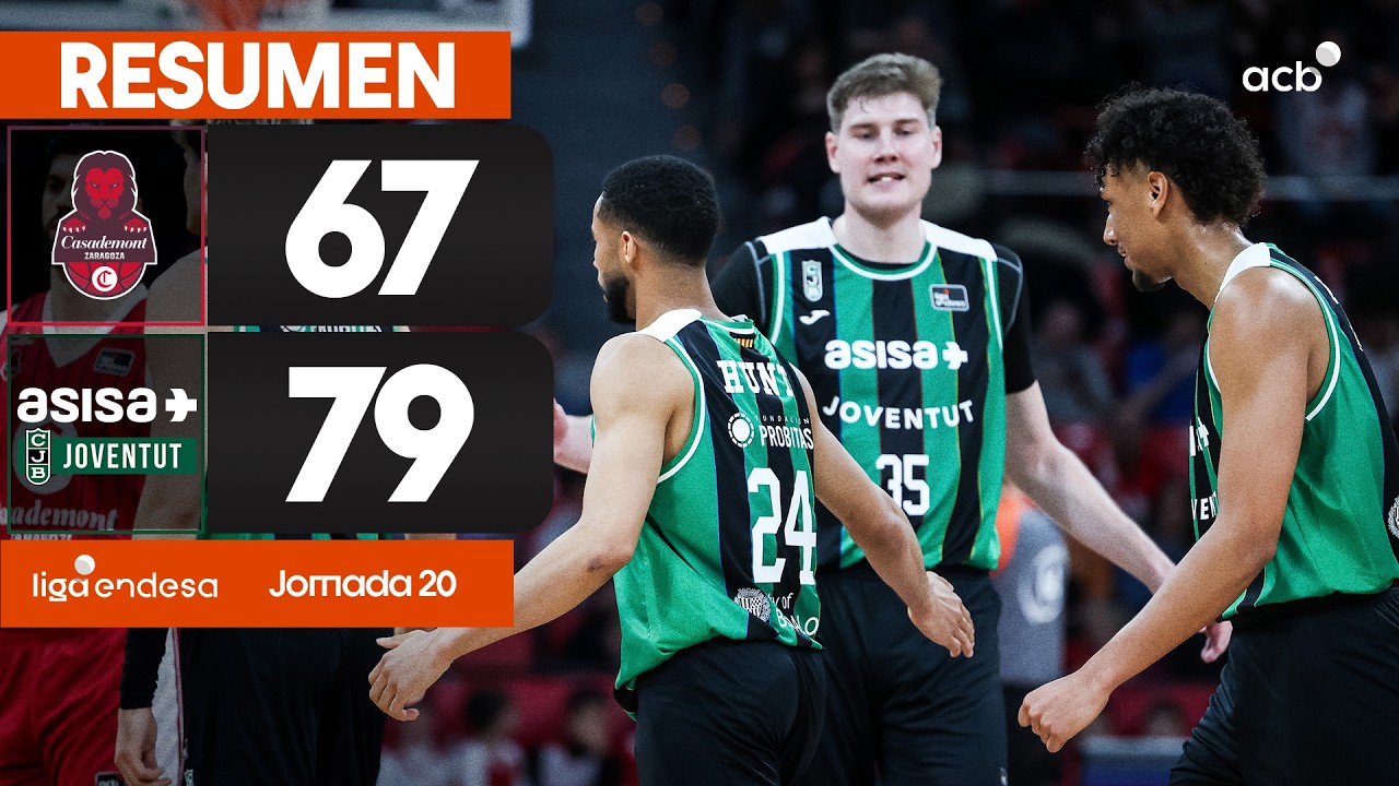 Casademont Zaragoza - Asisa Joventut (67-79) RESUMEN | Liga Endesa 2025-26