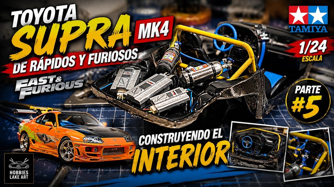 Construyendo interior de toyota supra mk4 de rapidos y furiosos con el model kit de tamiya 