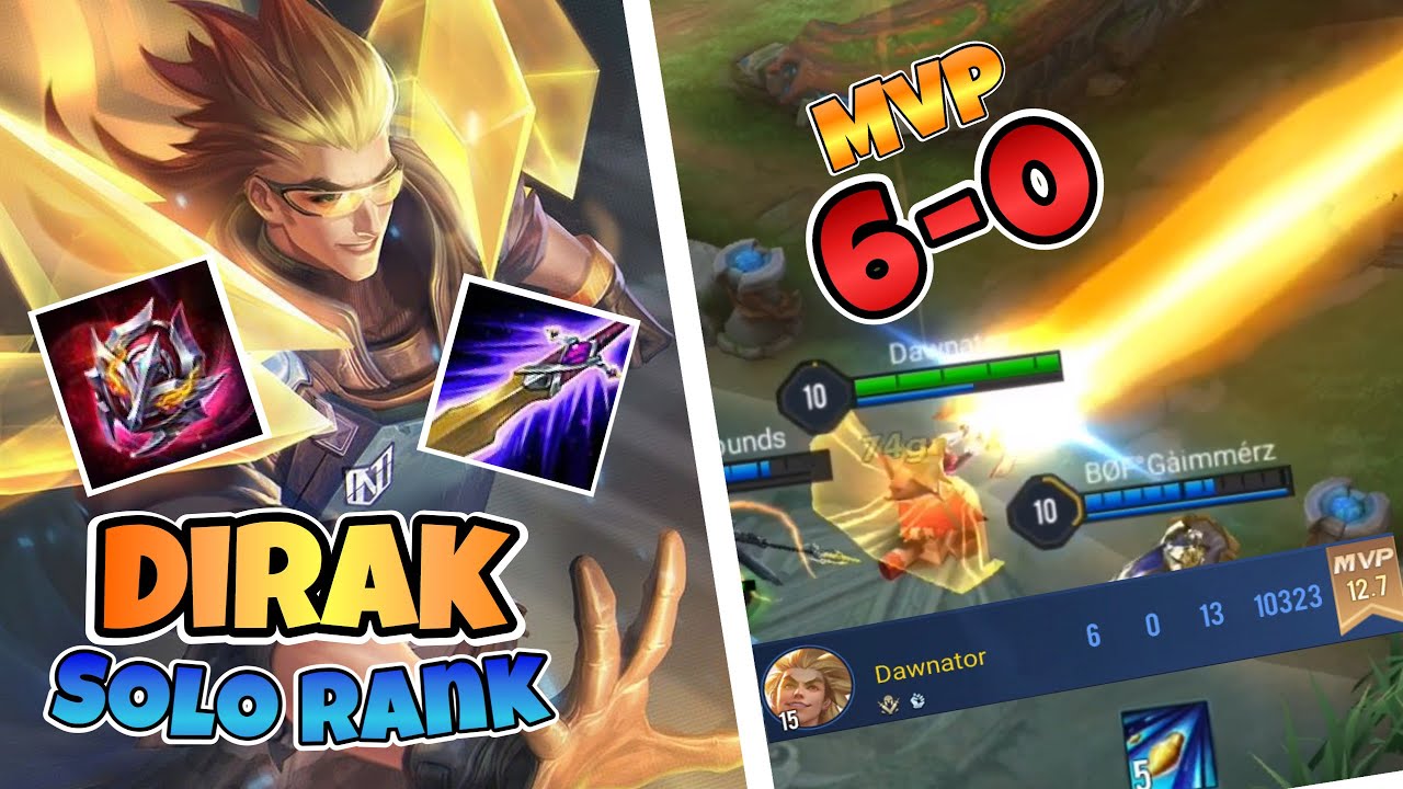 DIRAK SOLO QUEUE RANK + BONUS CLIP | Arena of Valor Dirak Gameplay | RANKED MATCH